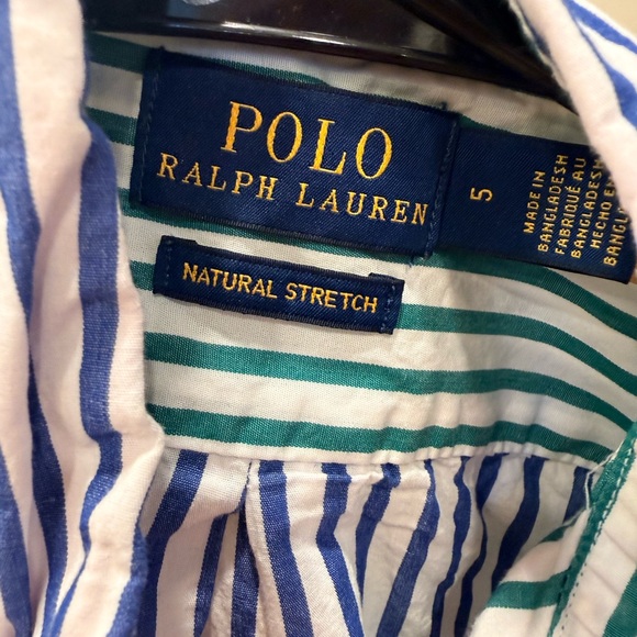 Ralph Lauren Striped Cotton Poplin Fun Button-down Shirt - Picture 2 of 8